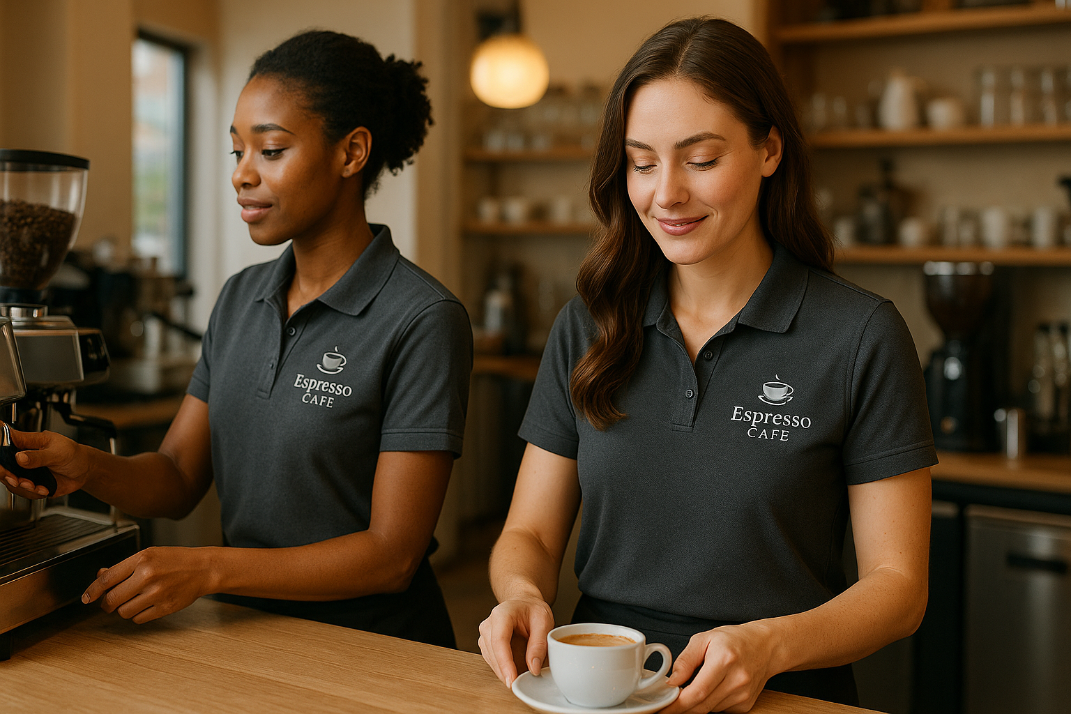 Women's fitted embroidered polo shirt