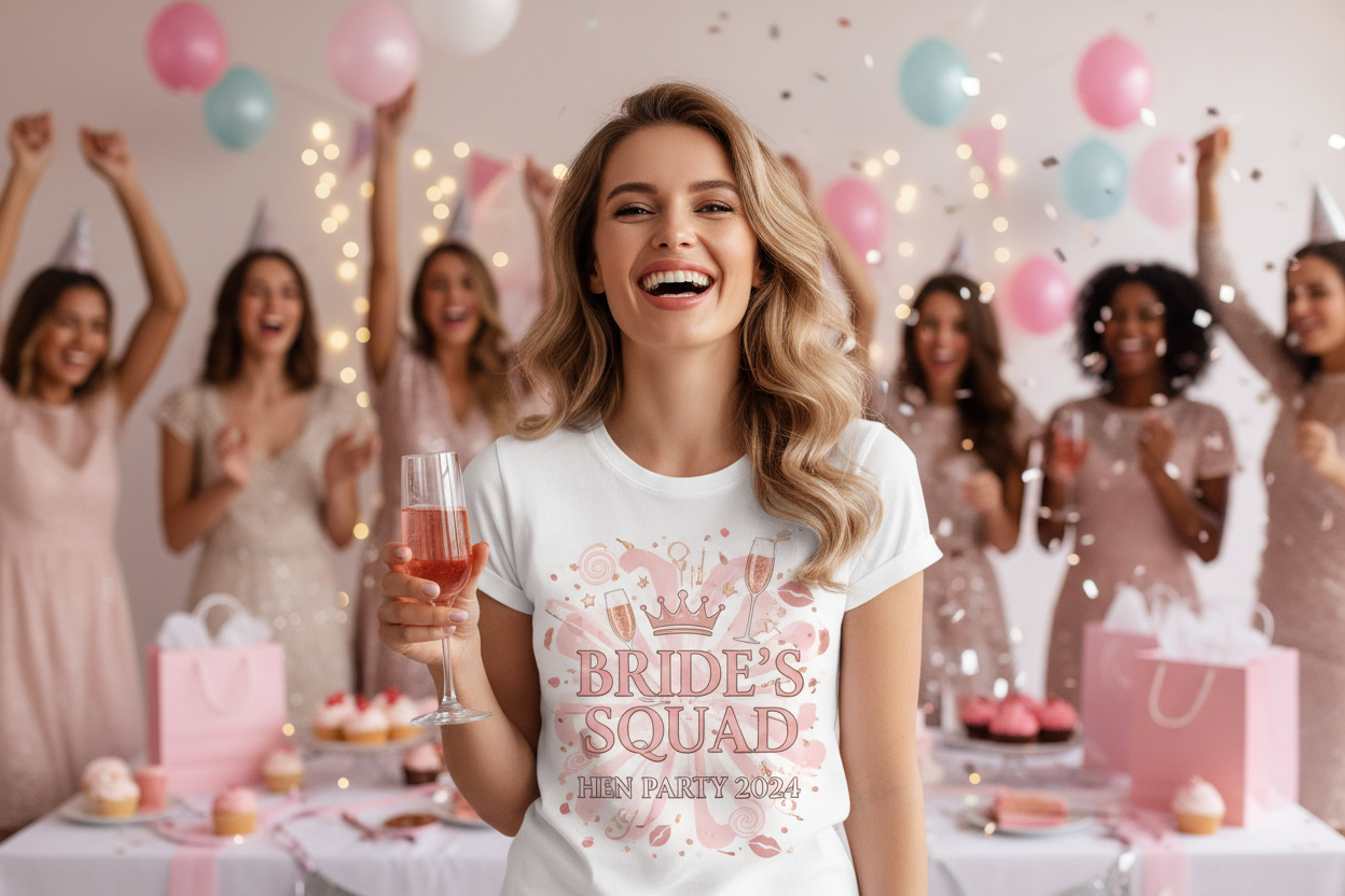 Women’s hen T-shirt pink design