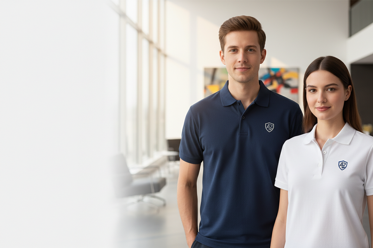 Design embroidered polo shirts online UK