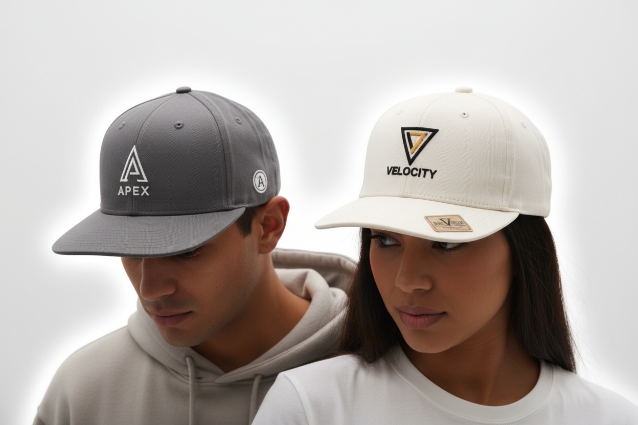 Custom snapback hat with embroidered logo