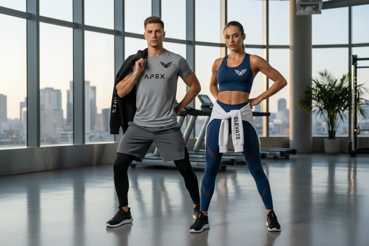 Performance sportswear printed or embroidered