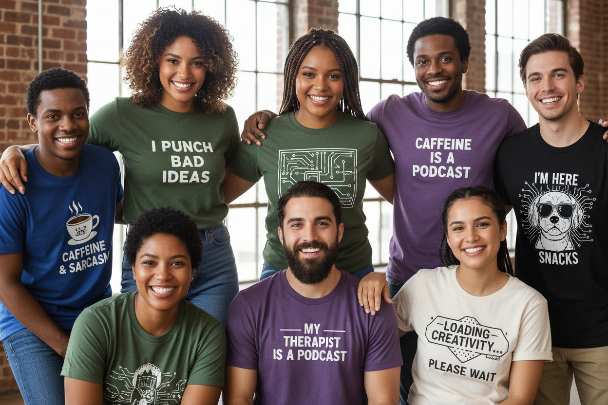 Design custom funny slogan T-shirts online UK