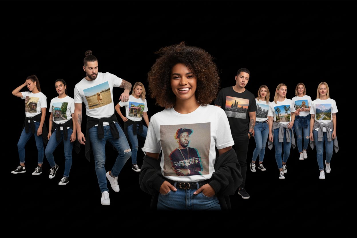 Full-colour personalised photo T-shirt