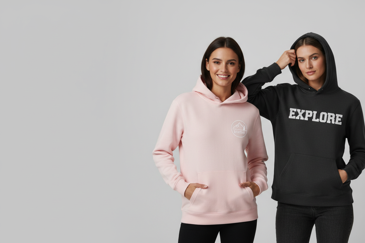 Women’s hoodie colour range options