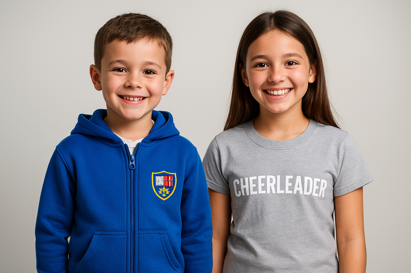 Kids Custom Clothing UK – Printed & Embroidered Apparel for Schools, Clubs, and Events.