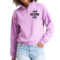 Women's AWDis Cropped Quarter Zip Sweatshirt - JH037