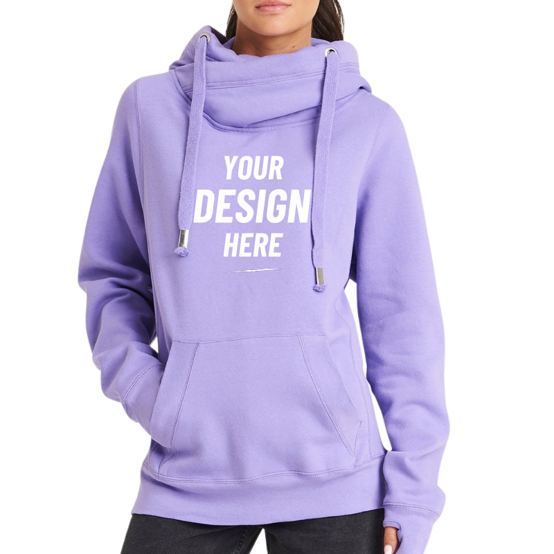 Women's AWDis Cross Neck Pullover Hoodie - JH021