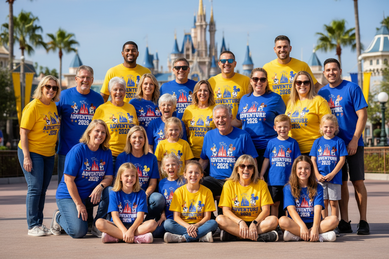 Matching family outfits personalised for events
