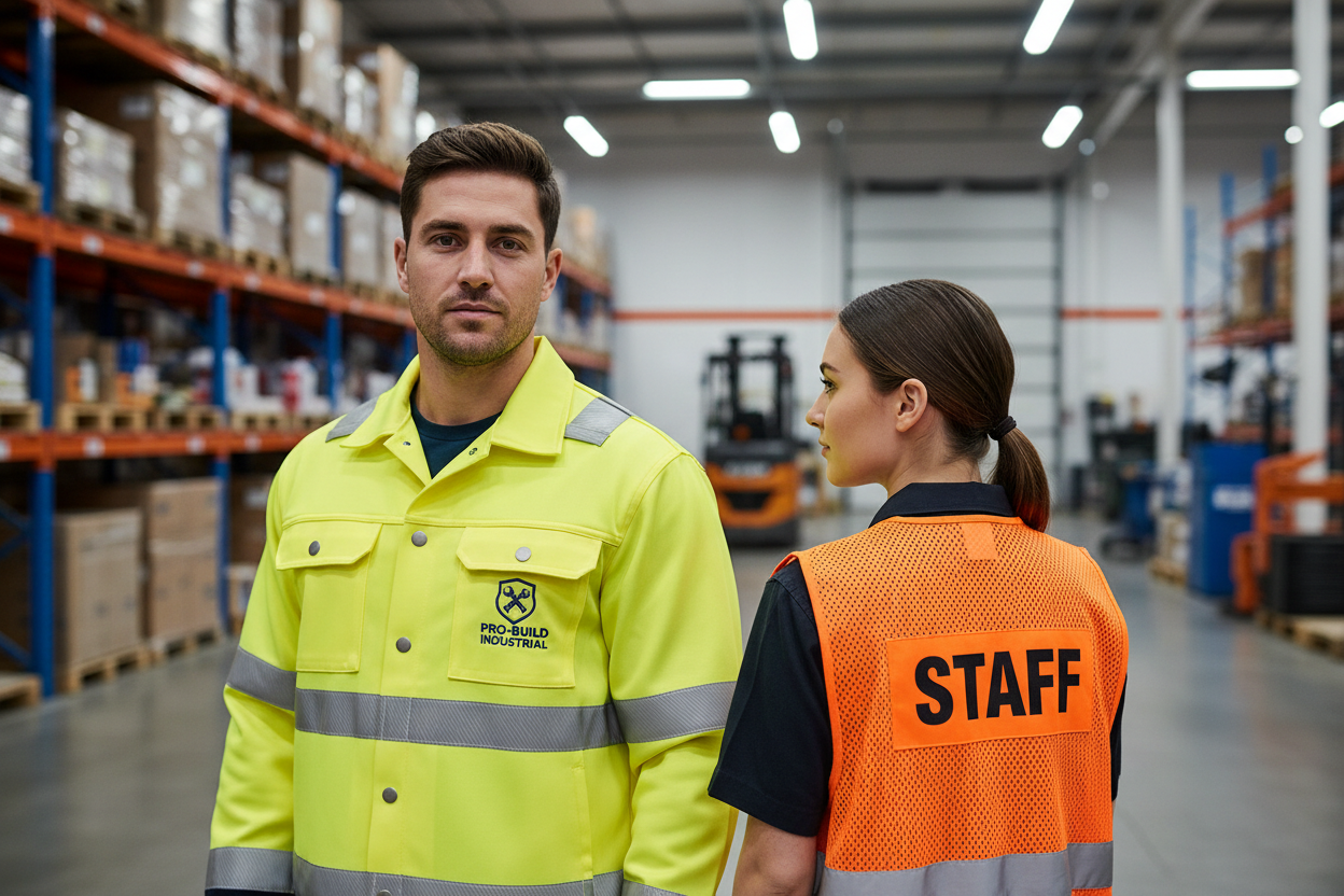 Custom hi-vis clothing with logo