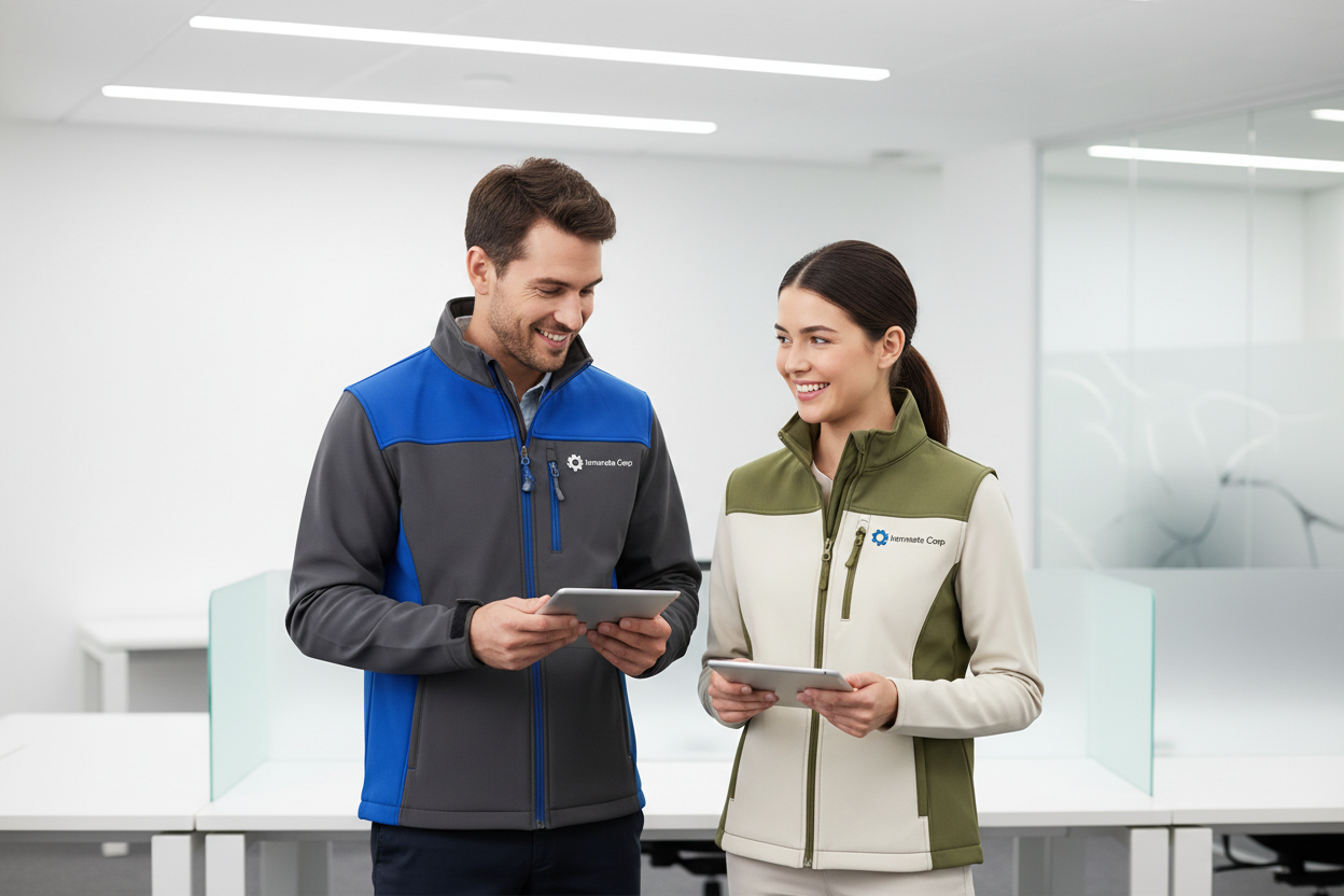 Custom softshell jackets with logos