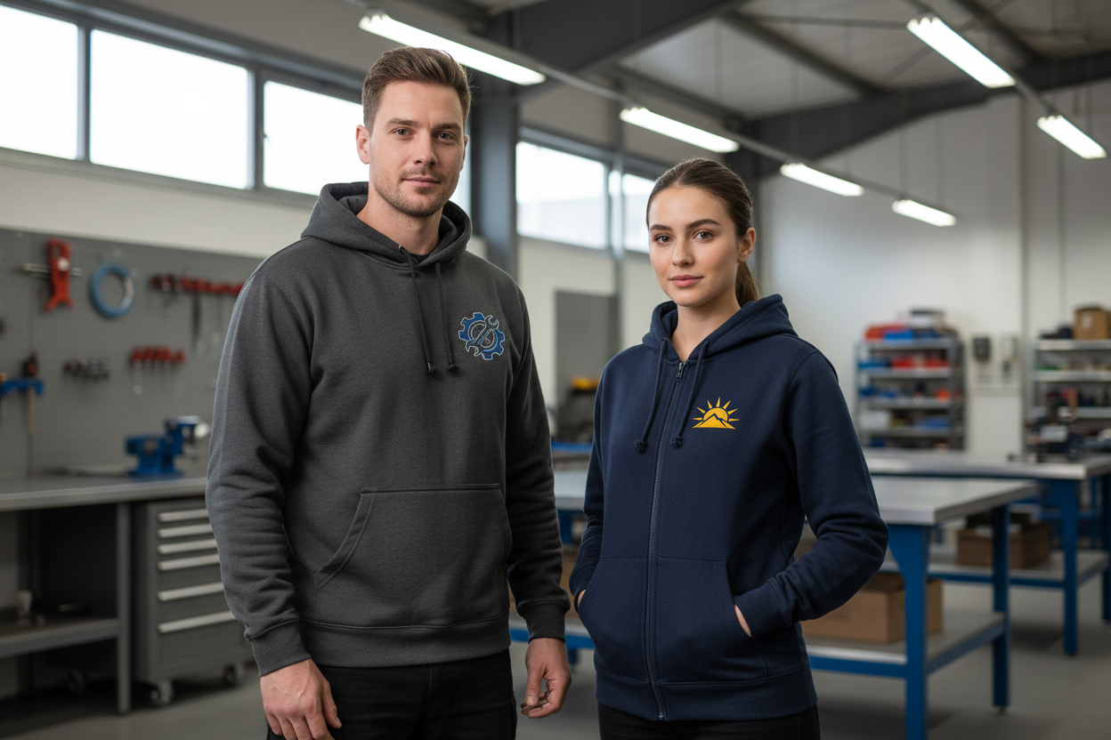 Custom work hoodies printed or embroidered