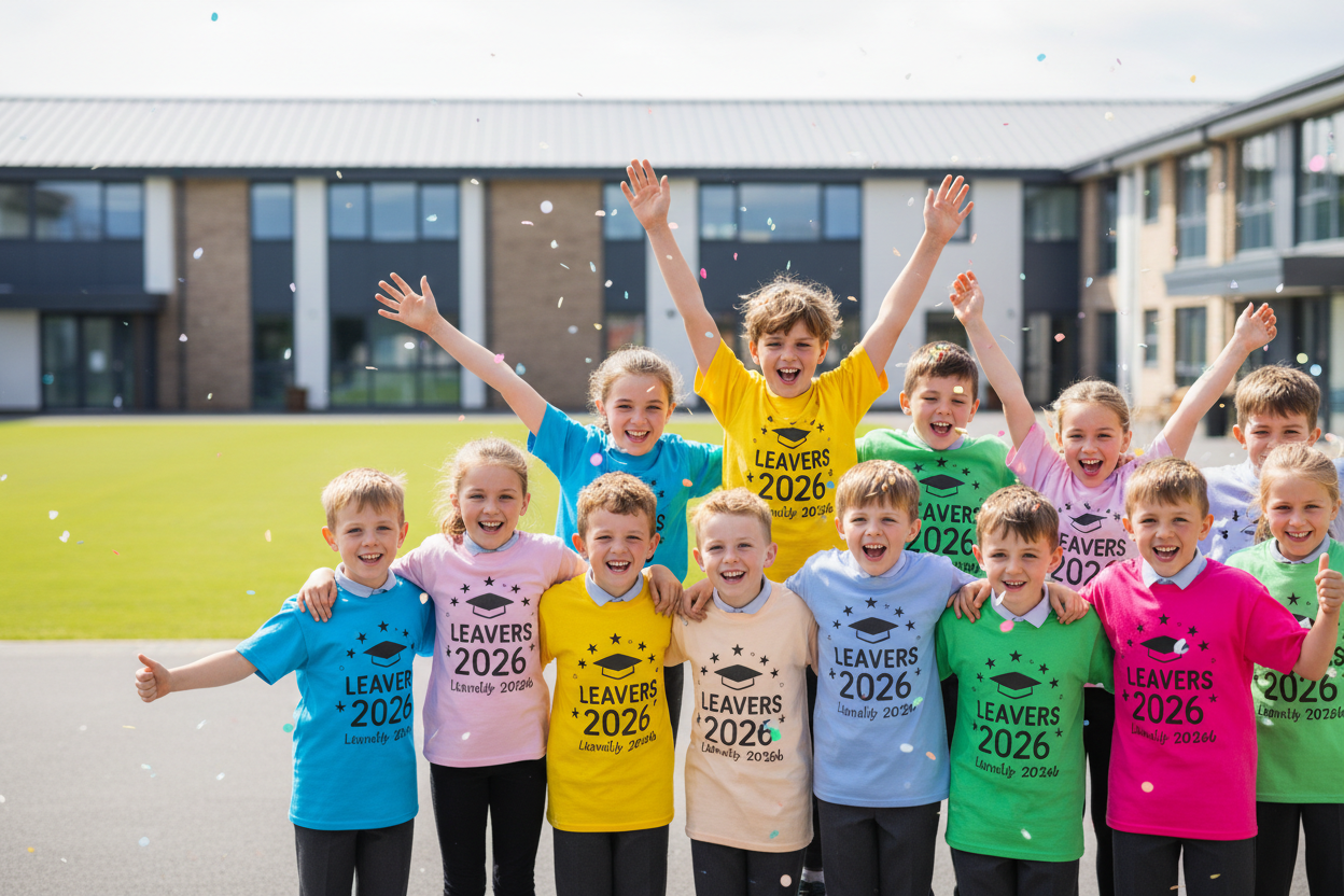 Kids leavers hoodies and T-shirts