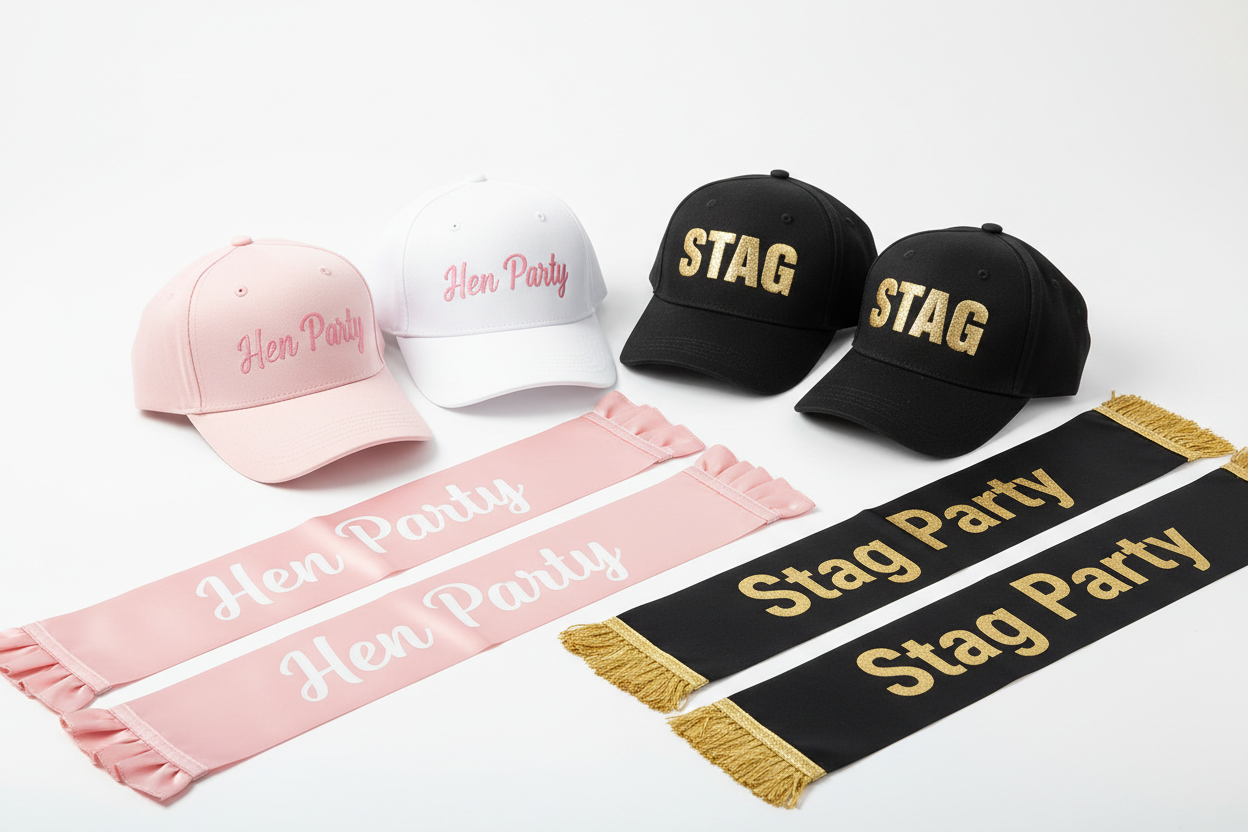 Personalised hen and stag party accessories