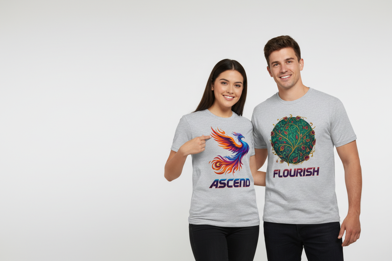 Full colour printed T-shirt with vibrant logo