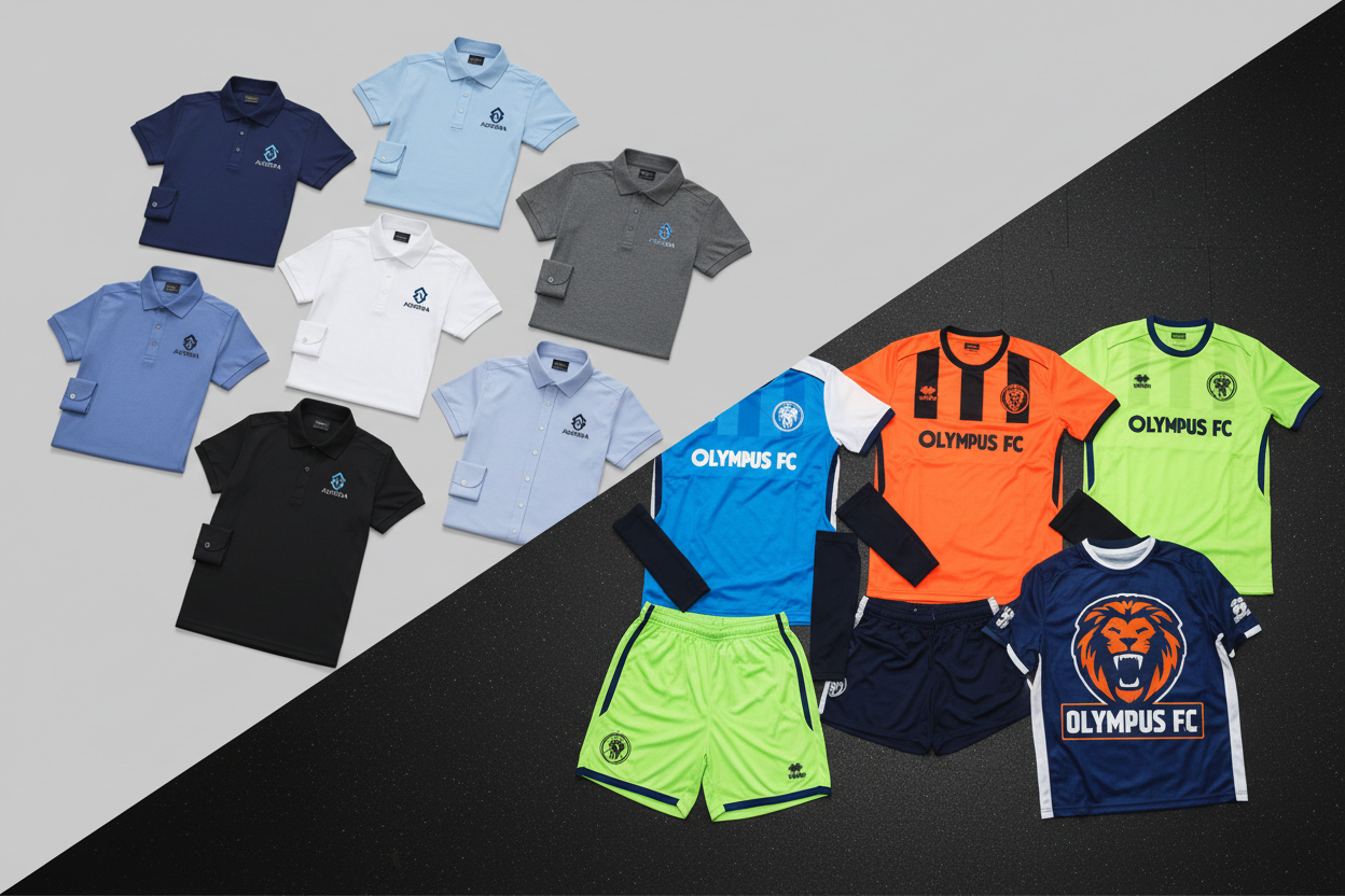 Custom teamwear clothing for groups and clubs