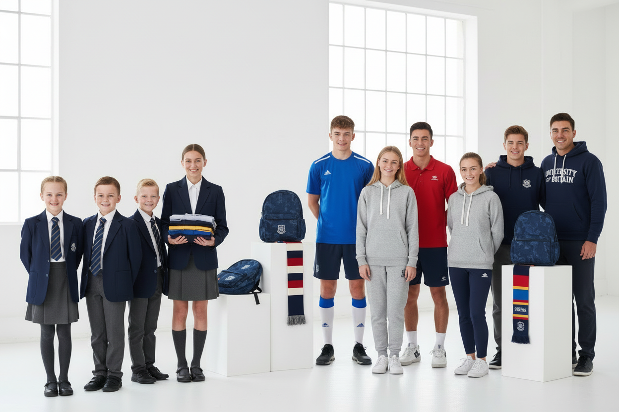 Design custom school and college clothing online UK