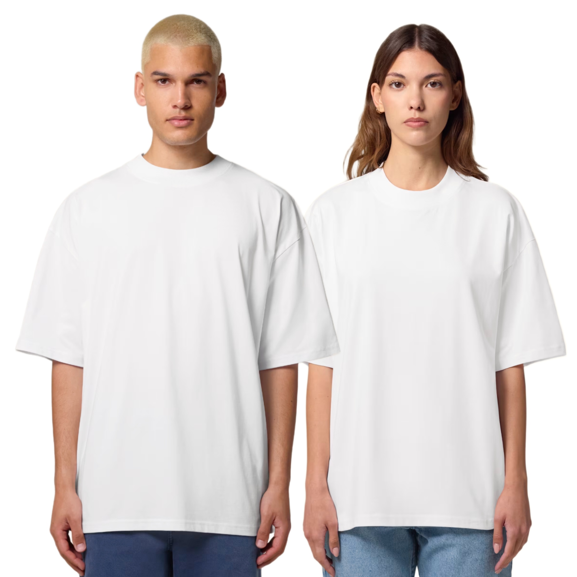 Stanley Stella STTU959 Streetwear White Organic Heavyweight Oversized Tee - 8K DTF & Embroidery Ready - custom t-shirts uk
